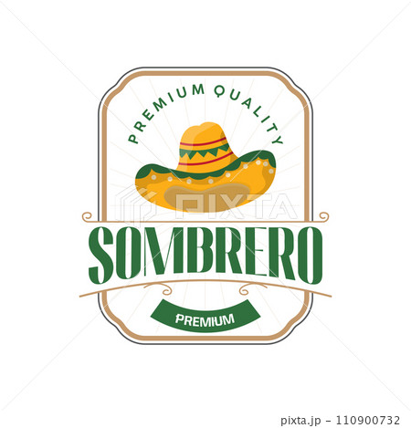 Sombrero hat logo simple mexican festival hat design template illustration 110900732