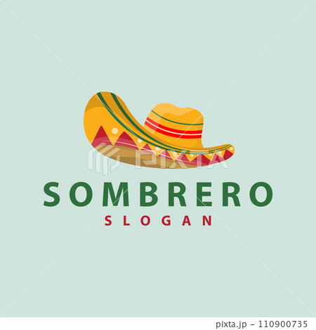 Sombrero hat logo simple mexican festival hat design template illustration 110900735