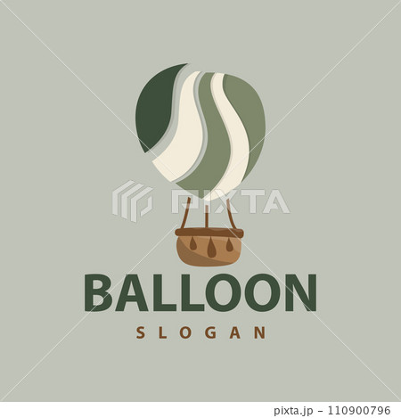 Hot air balloon logo premium creative design colorful air transport symbol template simple style Hot air balloon logo premium creative design colorful air transport symbol template simple style 110900796