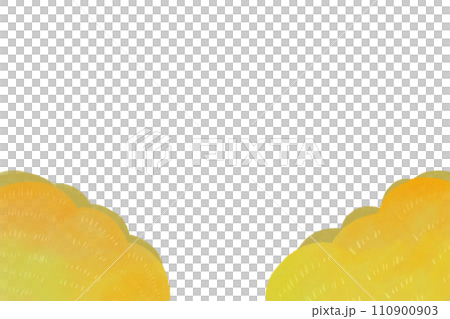 かわいい秋の草むらのイラスト 110900903