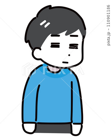 無気力になっている猫背の男性 110901186