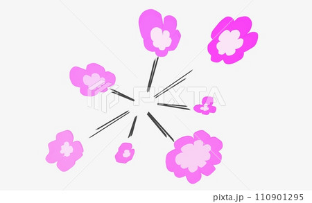 飛び出す可愛い埃のイメージ「3DCG」 110901295