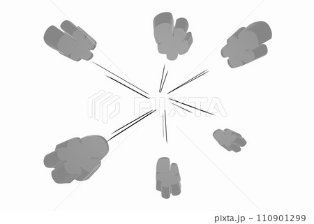 飛び出すホコリのイメージ「3DCG」 110901299