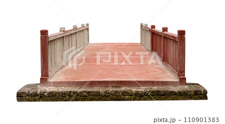 red bridge isolated 110901383