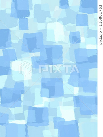 水や雪のような青く涼しそうなブロックタイルの背景イラスト 110901763