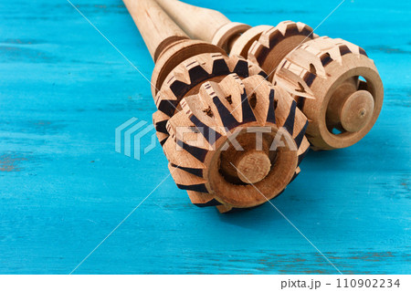 メキシコのモリニージョ(molinillo) チョコラーテを作るための調理器具 メキシコのモリニージョ(molinillo) チョコラーテを作るための調理器具 110902234