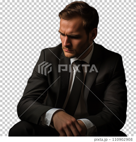 Worried man businessman 110902908