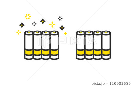 新品の乾電池のイラスト 110903659