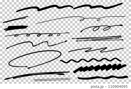 Handwriting pen line decoration brush highlighter underline black Handwriting pen line decoration brush highlighter underline black 110904095