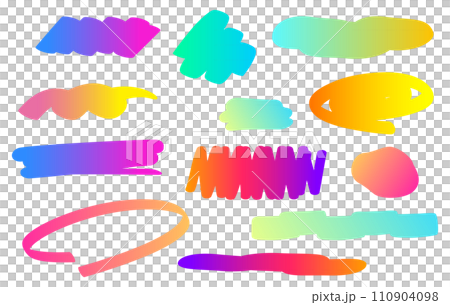 Bright brush line decoration paint underline gradation 110904098