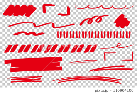 Handwriting pen line decoration brush highlighter underline red 110904100