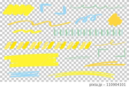 Handwriting pen line decoration brush highlighter underline colorful 110904101