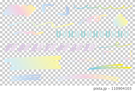 手書きペンのライン装飾 ブラシ 絵の具 アンダーライン 水彩風グラデーション 手書きペンのライン装飾 ブラシ 絵の具 アンダーライン 水彩風グラデーション 110904103