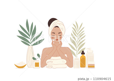 スキンケアをする女性-3 110904615