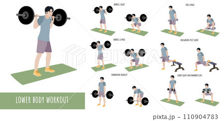 Healthy man doing lower body workout Healthy man doing lower body workout 110904783
