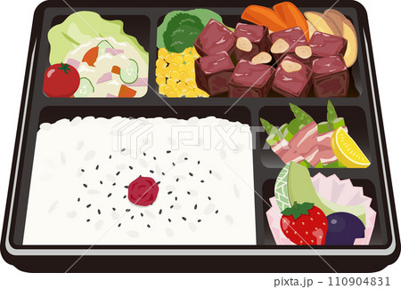 一口さいころステーキ弁当 110904831