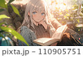 読書をする女性 110905751