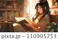 読書をする女性 110905753