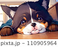 AI-generated content. Happy comic dog in anime manga style. Lovely mascot pet and adorable friend. Joyful cartoon illustration 110905964