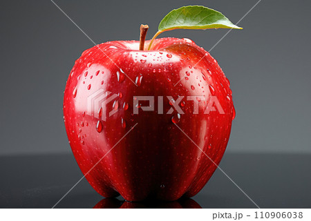 Fresh red organic apple on the background 110906038