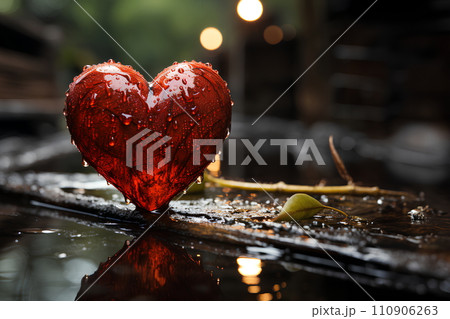 A bright red heart on old wood symbolize timeless love. Even though it's old, it still looks fresh. There's a copy space on the right for adding text for Valentine's Day or wedding presentations. A bright red heart on old wood symbolize timeless love. Even though it's old, it still looks fresh. There's a copy space on the right for adding text for Valentine's Day or wedding presentations. 110906263