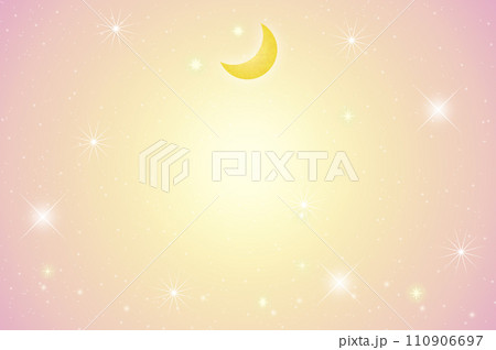 三日月と星の背景イラスト 110906697