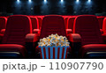映画館の椅子とポップコーン：AI作品 110907790