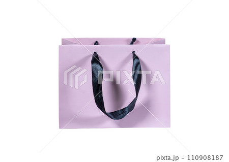 Recyclable craft paper bag for purchases, gifts and takeaway food mock up on white background. Environmentally friendly than single-use plastic bags Recyclable craft paper bag for purchases, gifts and takeaway food mock up on white background. Environmentally friendly than single-use plastic bags 110908187