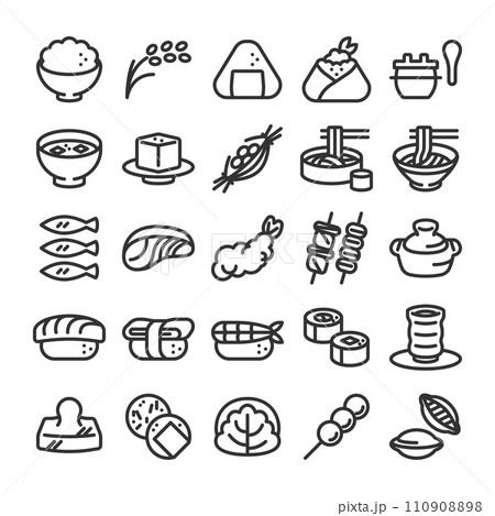 日本食 アイコン セット 日本食 アイコン セット 110908898
