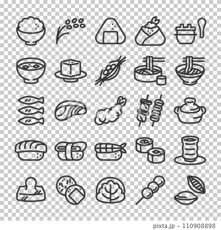 日本食 アイコン セット 日本食 アイコン セット 110908898