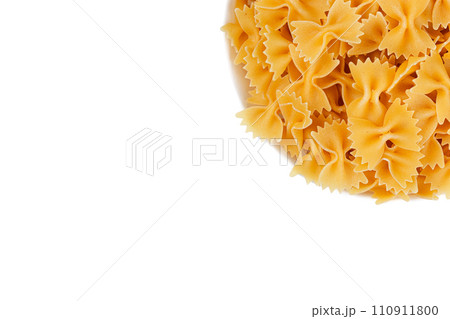 Different types and shapes of dry italian pasta 110911800