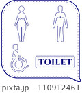 公衆トイレのピクトグラム吹き出しセット 110912461