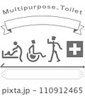 多目的トイレのピクトグラム看板セット 110912465