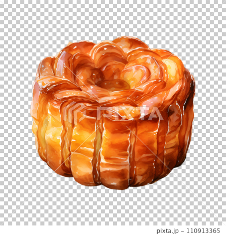 Kouign-Amann bread water color hi quality isolated on white background Kouign-Amann bread water color hi quality isolated on white background 110913365