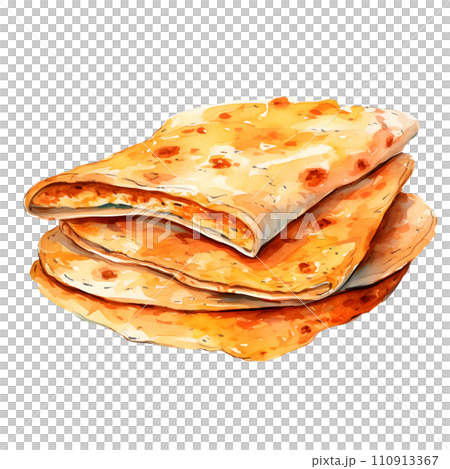 Pita Bread water color hi quality isolated on white background 110913367