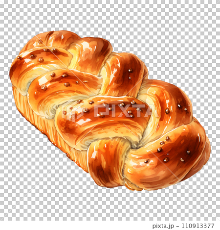 Challah bread water color hi quality isolated on white background 110913377