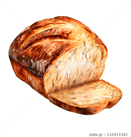 bread water color hi quality isolated on white background 110913382