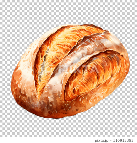 Ciabatta bread water color hi quality isolated on white background Ciabatta bread water color hi quality isolated on white background 110913383