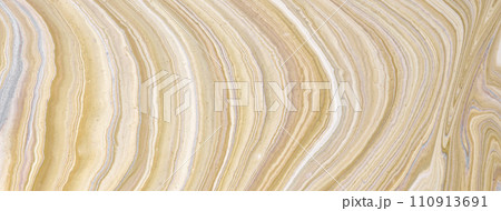 Abstract fluid art background light brown and beige colors. Liquid marble. Acrylic painting with sand gradient. 110913691