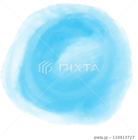 Blue cool ocean water tone watercolor bubble brush painting texture art 110913727