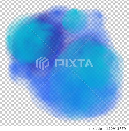 Blue cool ocean water tone watercolor bubble brush painting texture art 110913770