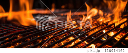 Empty flaming grill grates Empty flaming grill grates 110914162