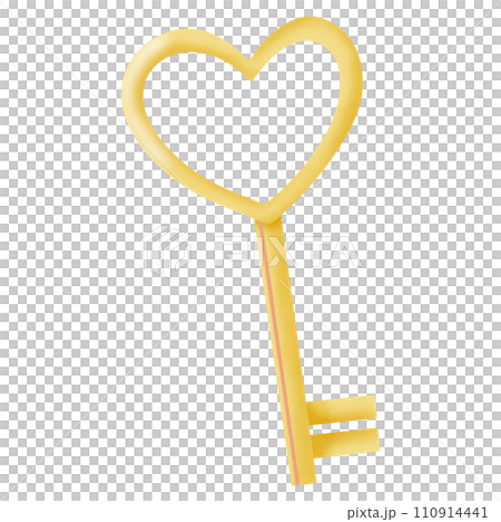 golden key isolated on white 110914441