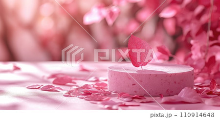 AI-generated content. Pink podium state for presentation. Generative AI AI-generated content. Pink podium state for presentation. Generative AI 110914648