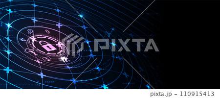 Abstract data background. Futuristic technology style. Elegant digital  background for business cyber presentations. 110915413