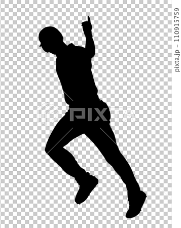 野球選手のシルエット 110915759