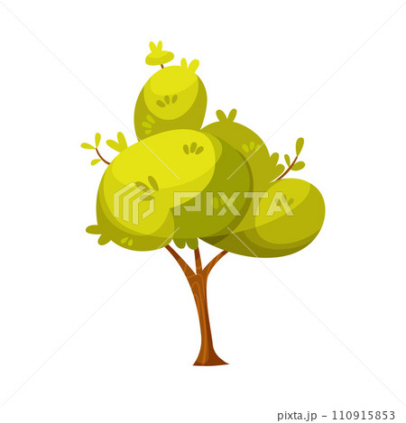 Tree with Trunk as Landscape Element Vector Illustration Tree with Trunk as Landscape Element Vector Illustration 110915853
