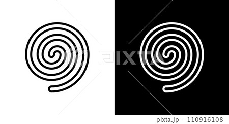 シンプルな蚊取り線香アイコン 110916108