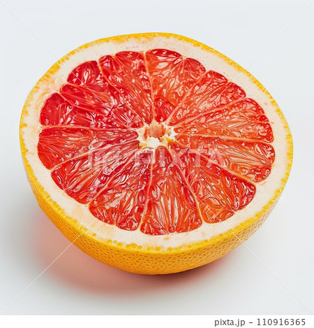 Half of grapefruit isolated on white 110916365