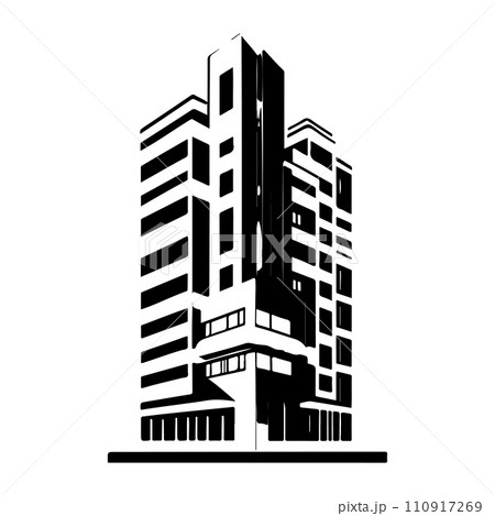 Building apartment illustration sketch hand draw Building apartment illustration sketch hand draw 110917269